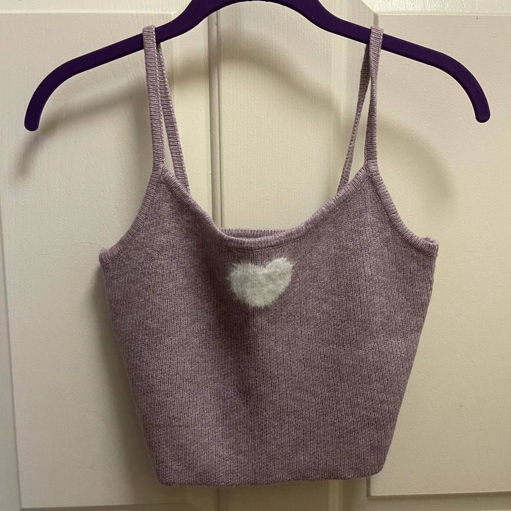 Pacsun LA Hearts Purple Crop Tank Top